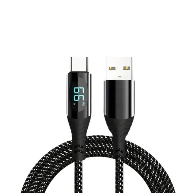 Cabo USB de Nylon 100w de Carregamento Rápido